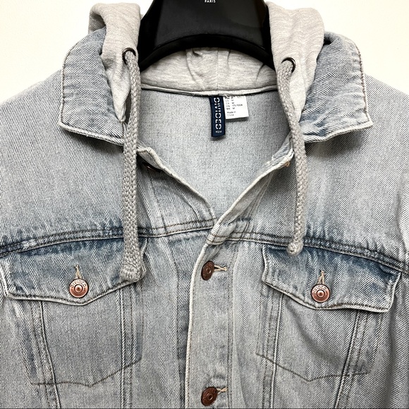 H&M Jackets & Coats Hm Divided Hooded Denim Jacket Poshmark
